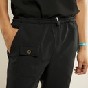 Pantalón Hombre Jogger Euphoria Color Negro Impulso