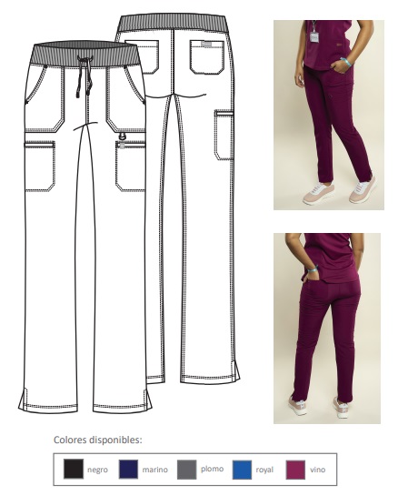 Pantalón Mujer Vitality Color Vino Impulso