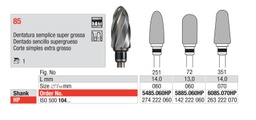 Fresas Carburo Tungsteno Corte Dentado Sencillo Supergrueso HP Fig. 85 1u EDENTA